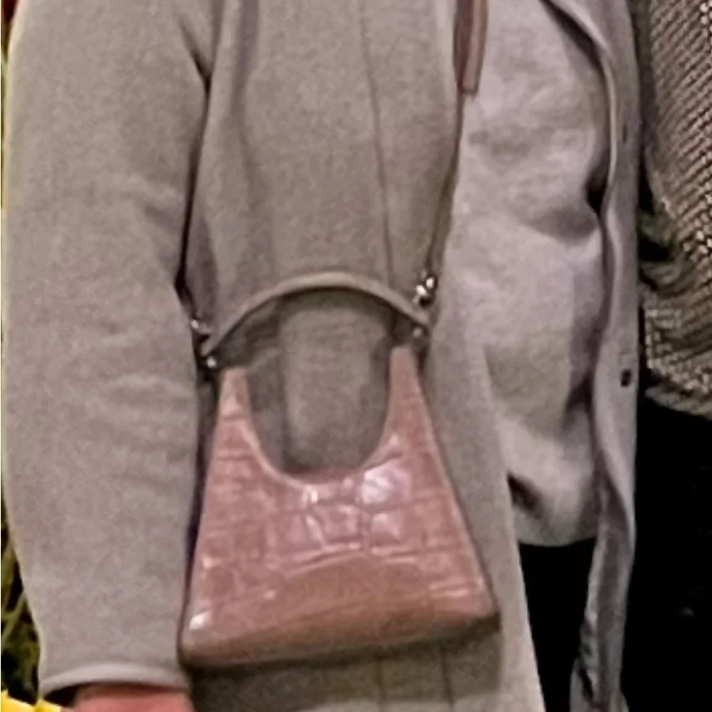 STAUD Tan Croc-Embossed Crossbody Bag - Picture 3 of 3